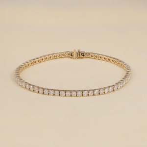Classic Round Lab Grown Diamond <b>Tennis</b> <b>Bracelet</b> <b>Fashionable</b> Jewelry Accessory - Product Image 4