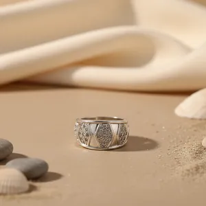 Anillo de Boda de Plata de Ley 925 Hipoalergénico, Resistente al Deslustre, con Diamante de Corte Brillante Redondo para Mujer - Product Image 2