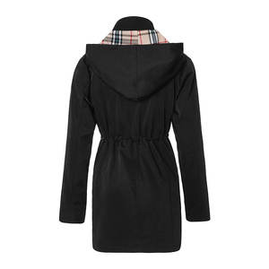 เสื้อกันลมยาวผ้าฝ้าย100% เสื้อแจ็คเก็ตลำลองแบบวินเทจแต่งลายทางสีตัดกันมีซิปด้านหน้าสำหรับฤดูใบไม้ผลิ - Product Image 2