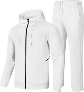 Vente en gros de vêtements de sport avec logo personnalisé, survêtements, sweatshirts et pantalons de survêtement, ensemble deux pièces pour hommes, survêtements de haute qualité à fermeture éclair pour hommes - Product Image 2