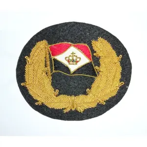 Hand Made Bullion Wire Embroidered Wings Badges OEM High Quality Wings Embroidery Badges