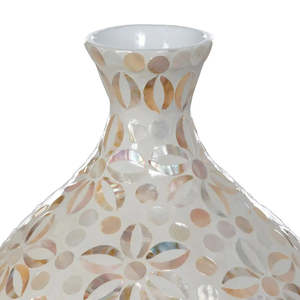 Elegante Jarrón de Nácar con Incrustaciones de Mosaico, Florero Decorativo, Elegante Adorno para el Hogar, para Sala de Estar, Entrada y Decoración de Mesa - Product Image 2