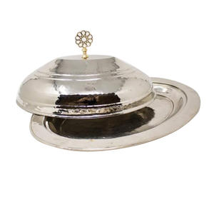 อุปกรณ์ตกแต่งโต๊ะอาหารโรงแรมสไตล์คลาสสิกชุบเงิน สำหรับงานแต่งงาน งานเลี้ยง และโรงแรม พร้อมที่วางเค้ก - Product Image 3