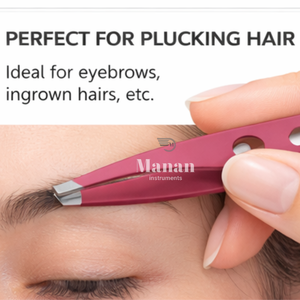 Pinzas Profesionales para Cejas de Acero Inoxidable Rosa, Punta Inclinada, Precisión para Dar Forma a las Cejas, Herramienta de Belleza de Calidad Premium - Product Image 4