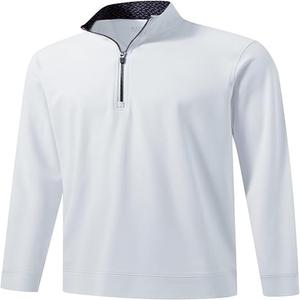 เสื้อเชิ้ตลายสก็อตแขนยาวผู้ชาย คอซิป แห้งเร็ว น้ำหนักเบา สามารถปรับแต่งสีได้ ผ้าเจอร์ซีย์ 100% ผ้าฝ้าย - Product Image 1