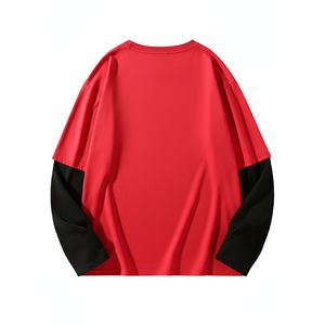 Camiseta de manga corta con logotipo personalizado 100% algodón de color sólido para hombre, ropa de calle informal de gran tamaño, transpirable a la moda - Product Image 2