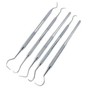 MEDZORA SURGICAL MS-9022 Set Básico de Examen Dental 5 piezas de Acero Inoxidable: Espejo, Raspador, Pinzas para Blanqueamiento Dental, Herramientas Manuales - Product Image 3