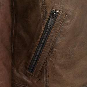 Chaquetas para hombre, abrigo de cuero inspirado en los diseños clásicos de motociclista, ajuste suave, ideal para vestirse a la intemperie - Product Image 4