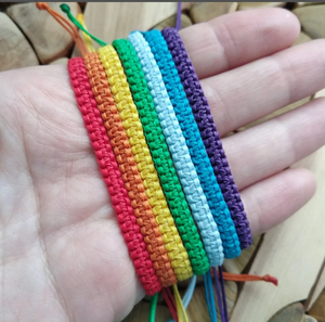 Friendship <b>Bracelet</b> or <b>Anklet</b> Chevron - Colorful - String - Trendy - *CUSTOMIZABLE* - Product Image 2