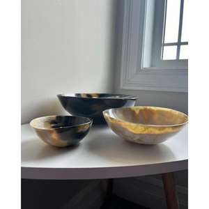 Bol en corne de buffle classique de luxe, fait main, écologique, de haute qualité, en corne d'animal véritable polie, bols de service personnalisés pour les fêtes - Product Image 4