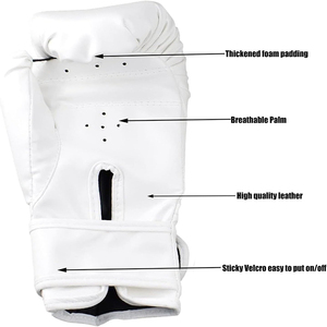 Guantes de boxeo de cuero ligeros de alto rendimiento para entrenamientos intensos Equipo de boxeo fácil de Pakistán para deportes Servicio OEM - Product Image 2