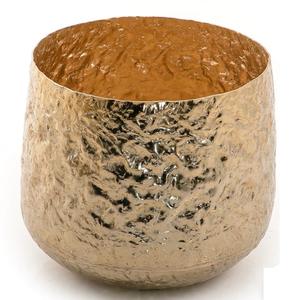 Decoración del hogar Acabado dorado Jarrones de metal Hecho a mano Florero elegante Decoración Recipiente de piso a precio asequible - Product Image 1