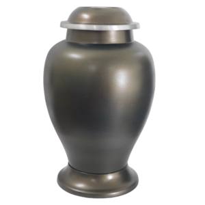 Urnas de cremación para adultos de aluminio con diseño de ala de banda de grabado Peltre y mármol marrón Acabado para cenizas humanas. - Product Image 5