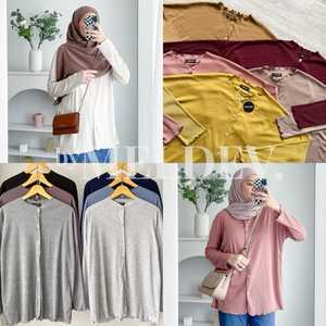 เสื้อคาร์ดิแกนถักแบบพื้นฐานสำหรับผู้หญิง - Product Image 1