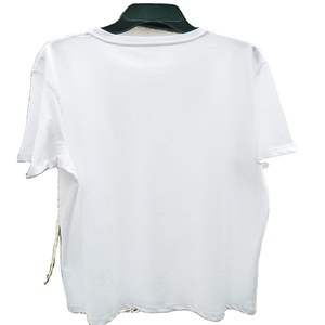 เสื้อยืดผ้าฝ้ายธรรมดาทรงหลวมสีพื้นระบายอากาศทนทานทนทานทนทานดีไซน์ใหม่ล่าสุดออกแบบได้ตามต้องการ - Product Image 3