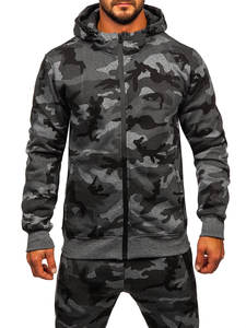 Conjunto Deportivo de Algodón para Hombre, Sudadera con Capucha y Pantalones Deportivos, Estampado de Camuflaje, Personalizado OEM - Product Image 2
