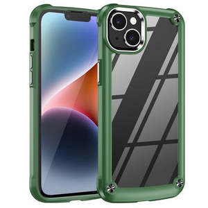 เคส iPhone 15 6.1 รุ่น Heavy Duty Clear Back Shield (บรรจุภัณฑ์ขายปลีก) สีเขียว - Product Image 1