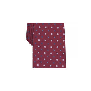 Cravatta Classica Rossa da Uomo con Stampa Floreale in Poliestere, Logo Personalizzato per Occasioni Casual e Formali, Taglia Regolare, Confezionata in Scatola Regalo - Product Image 2