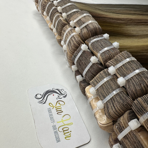 Extensiones de Cabello Humano Vietnamita con Mechas de Piano Hechas a Medida por Sun Hair Company, Extensiones de Cabello Remy - Product Image 2