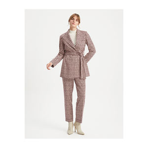 Veste longue en tricot à motifs avec ceinture en viscose mélangée pour femmes, non doublée, très colorée - Product Image 5