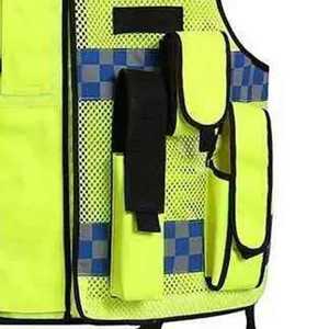 Latest <b>Hi</b> <b>Vis</b> Security <b>Vest</b> for Men Customized Logo Multi-Pockets Breathable <b>Black</b> Safety <b>Vest</b> for Roadway Working Casual Winter - Product Image 5
