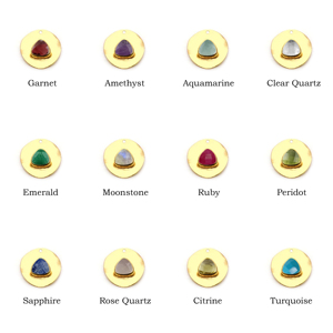 Wholesale 18K Gold Plated Faceted Trillion Clear Quartz Gemstone Charm Pendant Fashionable Birthstone <b>Necklace</b> Made Brass - Product Image 6