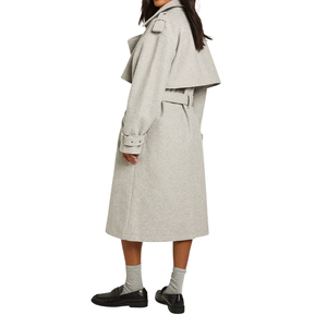 เสื้อโค้ทผ้าวูลสไตล์เรียบง่ายทันสมัยสำหรับผู้หญิงผ้าวูลสีพิเศษระบายอากาศได้เป็นมิตรกับสิ่งแวดล้อม - Product Image 4