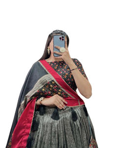 Lehenga choli สุทธิผู้หญิงอินเดียแต่งงานแบบดั้งเดิม - Product Image 1