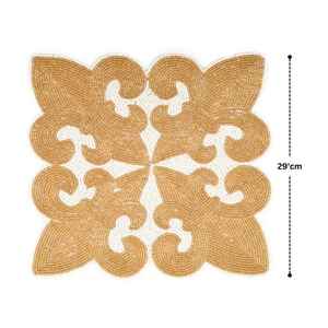 Mantel Individual con cuentas, cargador redondo hecho a mano para comedor de lujo y decoración de vacaciones, pieza única hecha a mano con cuentas, mantel, inauguración de la casa - Product Image 6