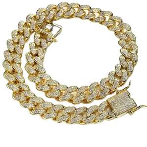 Cadena de eslabones cubanos de diamante de corte redondo VVS Moissanite, joyería de hip-hop chapada en oro fino para hombres y mujeres, Plata de Ley 925 - Product Image 2