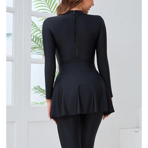 Trajes de baño islámicos de manga larga para mujer Modest Muslim 4 PCS | Full Cover Rash Guard | Traje de baño árabe - Product Image 3