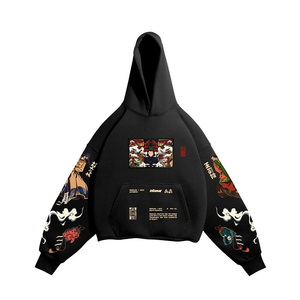 Sweat-shirt à capuche pour homme en coton lourd, personnalisable, de luxe, sans marque, taille plus - Product Image 1