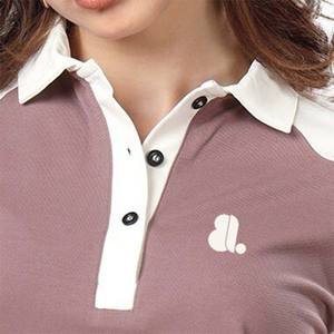 Suéter Informal de Manga Corta Transpirable para Mujer, Estilo Urbano, con Bloques de Color y Logotipo Personalizado Bordado - Product Image 6