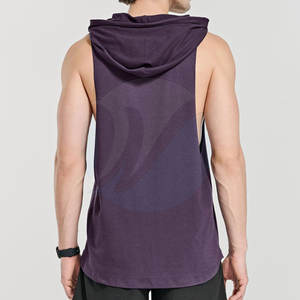 Unique Design Basics <b>Sleeveless</b> Gym <b>Hoodies</b> Solid Color <b>Men</b> <b>Sleeveless</b> Gym <b>Hoodies</b> For Online Sale - Product Image 3