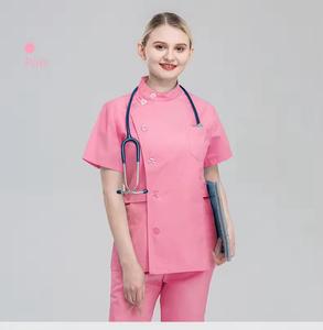 Women's Medical <b>Scrubs</b> Nurse Uniform Top Woven Fabric <b>Scrub</b> <b>Sets</b> for Hospitals OEM Service Available - Product Image 5