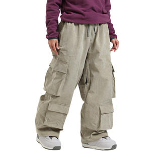 OEM Custom Unisex Loose Fit Ski Snow <b>Pants</b> Windproof Plus Size Waterproof Insulated Cargo Pockets <b>Thermal</b> Fleece - Product Image 1