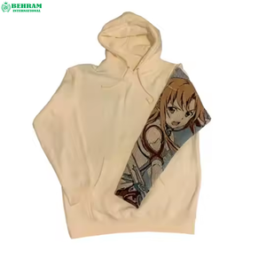 Sweat-shirts à capuche unisexes en molleton 100% coton épais, coupe classique, avec impression 3D en relief du logo personnalisé - Product Image 6