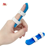 Attelle de protection pour doigts en alliage d'aluminium pour la rééducation et la correction des fractures des doigts.
