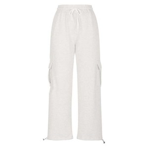 2025 nouvelle mode femmes vêtements pantalons pantalons décontracté logo personnalisé Cargo coton pantalon pantalon cordon taille avec poches - Product Image 5