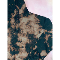 Hoodie Fleece Kasual Unisex Ukuran Besar Lengan Panjang dengan Bordir Tie Dye 100% Katun 300g, Cetak Digital Musim Dingin, Desain Khusus