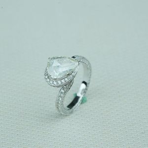 Elegante anillo de diamante cultivado en laboratorio corte de pera VS1 IGI SGL certificado Oro rosa oro plata compromiso boda joyería proveedor - Product Image 5