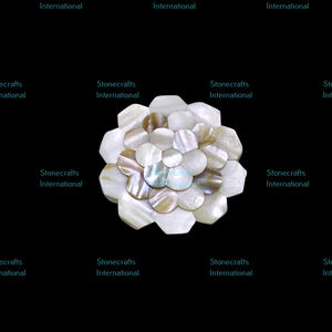 Espejo MOP Premium moderno Espejo de tamaño pequeño con marco de nácar para decoración elegante de oficina en casa y boutique - Product Image 2