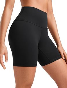 Fitness <b>Drills</b> High Waist Black Biker Shorts Women Sporty Knitted Spandex Nylon Breathable Skinny Fit Elastic Waist Workout - Product Image 4