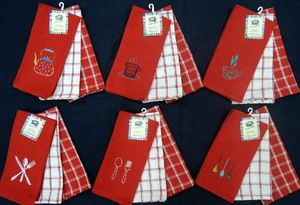 Toalla de cocina Diseño personalizado tela marca embalaje regalo 100% algodón logotipo bordado al por mayor fabricante a granel - Product Image 5