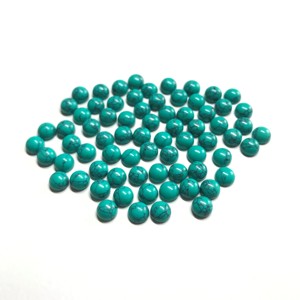 Venta al por mayor 6mm sintético AAA alta calidad turquesa piedra preciosa cabujón IGI certificado tratado térmicamente precio bajo - Product Image 3