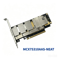 Carte réseau Ethernet Connect X-7 MCX75310AAS-NEAT 200GbE interne PCI Express 5.0 X16 QSFP112 Smart Adapter RDMA GPUDirect pour ordinateur de bureau