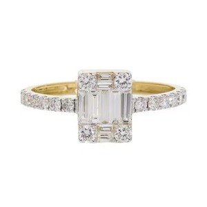 Anillo de Compromiso de Oro de 14K con Diamante Natural, Chapado en Rodio, Corte Brillante Redondo Clásico, Joyería Elegante para Mujer, Aniversario - Product Image 6