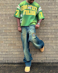 เสื้อยืดผู้ชายทรงปกติ ผ้าฝ้าย 100% พิมพ์ลายซันเฟดแบบสั่งทำ  รักษ์โลก สไตล์ไฮสตรีท น้ำหนัก 180 กรัม ลุควินเทจ ซักย้อมสีแบบแอซิดวอช - Product Image 3