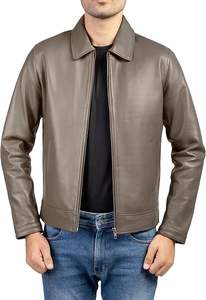 Chaqueta de Cuero Vacuno para Hombre, Transpirable, Ecológica, de Secado Rápido, Cálida para Invierno, Cuello Alto, Estilo Casual, Alta Calidad, Precio Razonable - Product Image 5