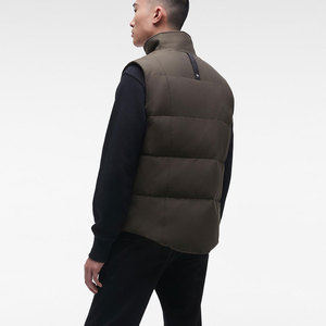 Chaqueta Acolchada de Mezcla de Algodón, Diseño sin Mangas, Cierre Frontal con Cremallera, Cuello Alto, Dos Bolsillos Laterales, Logotipo, Chaqueta de Invierno - Product Image 6